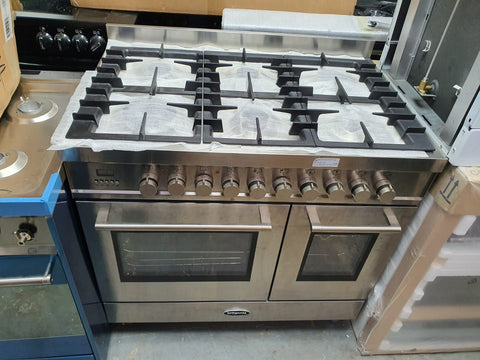 Britannia Q-Line RC-9TG-QL - 90cm Dual Fuel Range Cooker - Stainless Steel