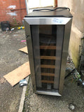 CDA FWC304SS 30cm 20 Bottle Free Standing Under Counter Wine Cooler In St/Steel