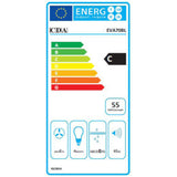 CDA EVA60BL - 60cm Angled Chimney Cooker Hood - Black