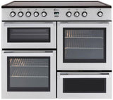 FLAVEL MLN10CRS Electric Ceramic Range Cooker 100cm Silver Chrome