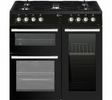 FLAVEL MLN9FRK - 90cm Dual Fuel Range Cooker - Black