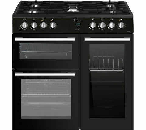 FLAVEL MLN9FRK - 90cm Dual Fuel Range Cooker - Black