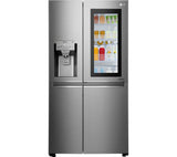 LG 'Instaview' GSX961NSAZ American-Style Fridge Freezer - Shine Steel