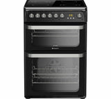 HOTPOINT HUE61K S Electric Ceramic Cooker - Black 60cm
