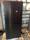 HISENSE PureFlat RQ563N4AF1 - Fridge Freezer - Black Steel
