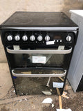 HOTPOINT HUE61K S Electric Ceramic Cooker - Black 60cm