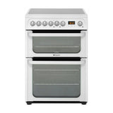 Hotpoint HUE61PS 60cm Wide Double Oven Electric Cooker With Ceramic Hob