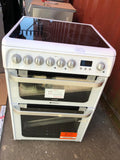 Hotpoint HUE61PS 60cm Wide Double Oven Electric Cooker With Ceramic Hob