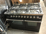 ILVE PDW1006E3 Roma Dual Fuel Freestanding Range Cooker, Gloss Black 100CM