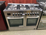 John Lewis JLRCSS120 - 100cm Dual Fuel Range Cooker - Stainless Steel