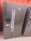 Neff KA3902I20G American Style Fridge Freezer Stainless-Steel Fingerprint Free door- Grey Side Panels.