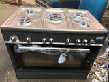 KENWOOD CK307G 90 cm Dual Fuel Range Cooker Black & Chrome LPG Convertible