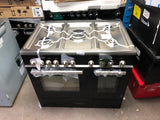 KENWOOD CK407G 90 cm Gas Range Cooker - Black & Chrome LPG Convertible