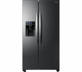 KENWOOD KSBSDIT18 American-Style Fridge Freezer - Black Steel