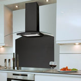 Luxair LA-90-ARTIS-CVD-BLK - 90cm Curved Cooker Hood - Black