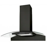 Luxair LA-90-ARTIS-CVD-BLK - 90cm Curved Cooker Hood - Black