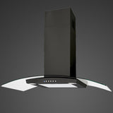 Luxair LA-60-CVD-VAL-BLACK 60cm Valore Cooker Hood - Black