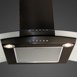 Luxair LA-60-CVD-VAL-BLACK 60cm Valore Cooker Hood - Black