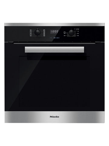 Miele H2661-1B Built-In Multifunction Single Oven, Brushed Steel