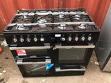 Montpellier MDF100K 1000mm Dual Fuel Range Cooker 7 x Burners Black
