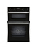 Neff U2ACM7HN0B Built-In Double Oven Black Stainless Steel Main Oven Energy A