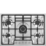 Smeg PGF75-4 - 72cm Gas Hob - Stainless Steel
