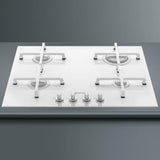 Smeg PV164CB Linea 60cm 4 Burner Gas-on-glass Hob With Straight Edge Glass