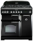 RANGEMASTER Classic Deluxe 90CM Dual Fuel Range Cooker LPG Convertible - Black