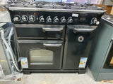 RANGEMASTER Classic Deluxe 90CM Dual Fuel Range Cooker LPG Convertible - Black