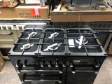 RANGEMASTER Kitchener 90 KCH90DFFBL - 90cm Dual Fuel Rangecooker - Black