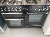 RANGEMASTER 110cm Range cooker - Black & Chrome // LPG Ready //