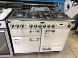 Rangemaster Leckford 110cm Dual Fuel Range Cooker ivory Chrome LPG Convertible