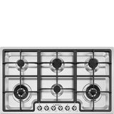 SMEG Classic PGF96 Gas Hob Stainless Steel LPG Convertible Hob Number 6 90CM