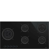 Smeg PV695LCNX 90cm Black Gas on Glass Ceramic Hob LPG Convertible