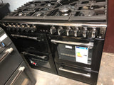 Stoves Richmond Deluxe S1100DF Black 110cm Dual Fuel Range Cooker