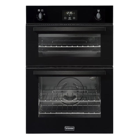 Stoves BI900G - 90cm TALL Built In Gas Double Oven - Black (444444843)