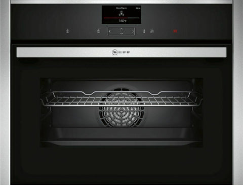 NEFF C27CS22H0B BUILT-IN COMPACT OVEN STAINLESS STEEL TOUCH PYROLYTIC WIFI