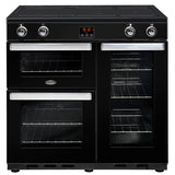 BELLING Classic CR90Ei 90CM Electric Induction Range Cooker Black - 444443730