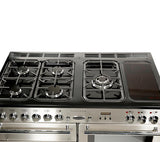 RANGEMASTER Platinum 110 Dual Fuel Range Cooker - Stainless Steel & Chrome