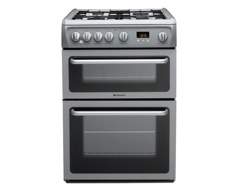 HOTPOINT DSD60S Dual Fuel Cooker - Silver
