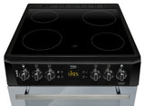 Beko BDVC665MK Mirrored Glass  60cm Double Oven Electric Cooker